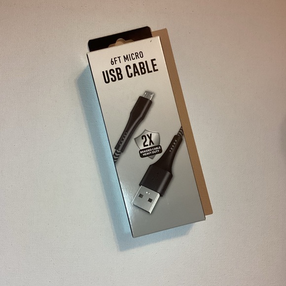 4/$15 🌻 NWT 6ft Micro-USB Braided Cable made w Heavy Duty Dupont Kevlar Fiber - Picture 3 of 3